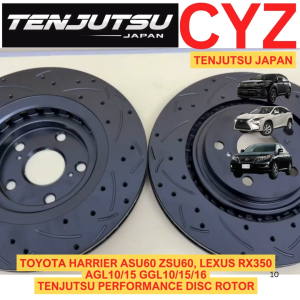 (1 PAIR) Tenjutsu Japan Toyota Harrier ZSU60 ASU60 LEXUS RX350 AGL10/15 GGL10/15/16 Front Sport Disc Rotor Slotted