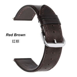 18mm 19mm 20mm 21mm 22mm Oil Wax Discoloration Leather Watchband Vintage Genuine Calfskin Leather Strap Soft Business Watch Band