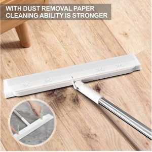 Adjustable Multifunctional Magic Broom with Long Handle for Quick Drying Dust and Water Removal and Silicone Scraper