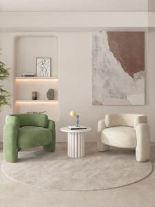YIZUO | Modern Minimalist Cream-colored Single Seat Sofa