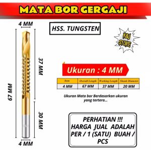 Set/Pcs Mata Bor Gergaji Potong HSS Drill Bits Milling Cutter Lapis Titanium