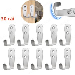 20/10 Chiếc Móc Treo Tường Inox Hai Lỗ Siêu Bền Chống Thấm Nước Dùng Cho Nhà Tắm Khăn Chìa Khóa Áo Khoác Túi Đựng Đồ Móc Đa Năng
