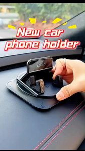 Upgraded Dashboard Car Phone Holder 360 Rotation Auto Lock Anti Shake Strong Gel Base Sun Resistant One Hand Operation Universal Cellphone Mount for Navigation No Residue