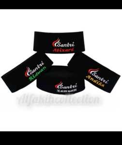 Peci songkok logo santri / Peci santri gratis request nama