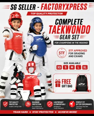 Taekwondo protective gears/TKD sparring gears KIDS/TKD shin guard/TKD chest guard/TKD gears set/KORE