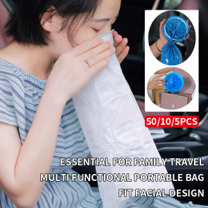 50/10/5pcs Disposable Vomit Bag - Car Sickness Prevention Vomit Bag - Car Emergency Vomit Disposal Bag - Leak proof Travel Vomit
