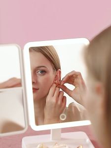 3 COLOUR LED Light Makeup Beauty Makeup Mirror Adjustable Rotation Countertop Cosmetic Mirror Touch Control Brightness Cermin Solek