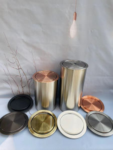 Integrated 304 Stainless Steel Trash Can Hidden Lid Square round Swing Cover for Kitchen Bathroom Home Cleaning Tools