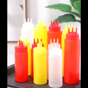 3 Hole Ketchup Mustard Dressing Squeeze Squirt Bottles Salad Sauce Condiment Cream Squeeze Bottles