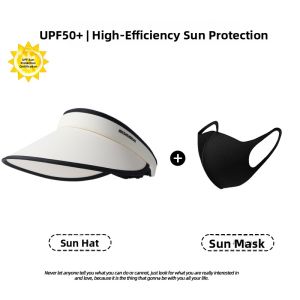 XINGGONGGUAN | New 2025 Womens Sun Hat UV Protection Empty Top Ice Silk Large Brim Hat Face Covering Summer Casual Style Travel Cap