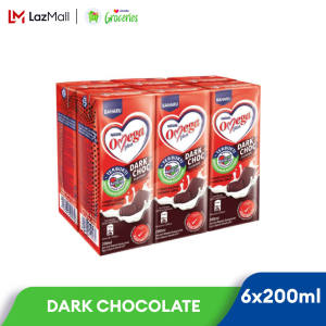 Nestle Omega Plus UHT Dark Chocolate Flavour Milk (200ml x 6 Packs)