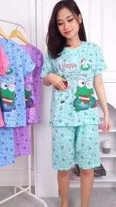 baju tidur wanita dewasa standart bb max 70kg serian muda kancing 2 ada kantong motif kirim acak