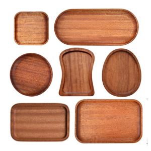 Ins Style Storage Oval Wooden Tray