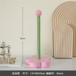 Creative Flower Toilet Paper Holder No Drilling Kitchen Home Good Table Storage Rack Wood Material Nordic Style Restaurant