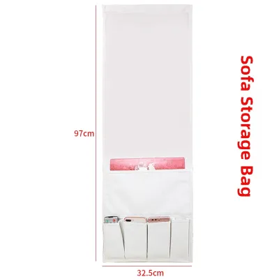 Sofa Remote Control Storage Bag Bedside Hanging Pocket Couch Side Hand Placement Bag Dormitory Organization Tool Oxford Cloth