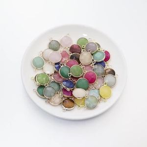 2-4 Chiếc Mặt Dây Đá Tự Nhiên Nhiều Màu Sắc Thạch Anh Hồng Lapis Lazuli Ngọc Bích Quyến Rũ Cho DIY Vòng Tay Thời Trang Vòng Cổ Trang Sức Phụ Kiện