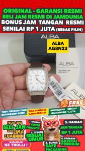 ALBA ORIGINAL - ALBA AG8N23 X1 ALBA AG8N23X1 Women CT - Coklat - Kulit - Diameter 3.5CM- Water Resist 50 Meter - Jamdunia / Jam dunia JD18 # Jam Tangan Wanita Jam Tangan Cewek Jam Tangan Anti Air + ALBA AG8N 23 AG 8N 23 X1 AG8 S003