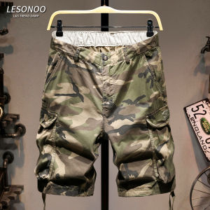 LIANSENNIAO | American Style Multi-Pocket Loose Straight Fit Shorts