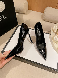 Elegant Pointed Toe High Heels Womens Patent Leather Shoes Spring Season Fashion Design Sensation Professional Nude Color