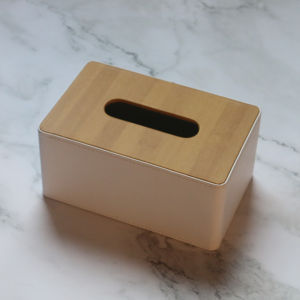 Luxury Leather Tissue Box Orange Color Living Room Coffee Table Storage Box High End Tissue Holder Rectangular Shape