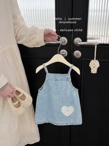 Girls Sleeveless Denim Dress