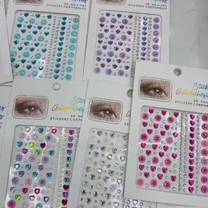 Water Drop Tear Love Face Diamond Sticker Paper DIY Creative Makeup Decoration Pearl Gem Diamond