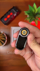 LOOP GEAR Loop Dot Aluminum EDC Flashlight 400lm Dual Beam RGB Display USB-C Rechargeable IPX6 rated – Grey/Green/Purple