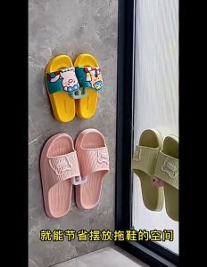 Slippers Rack No Punching Bathroom Simple Slipper Hook