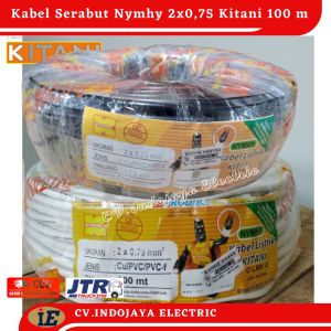 Kabel Serabut Nymhy 2x075 Kitani Kabel Panjang 100 Meter Kabel Listrik Serabut
