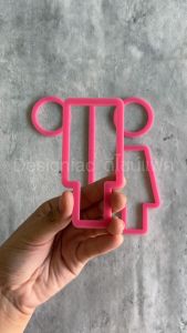 ป้ายสัญลักษณ์ห้องน้ำ สีชมพู ป้ายห้องนำ้ชายหญิง ป้ายห้องน้ำนูนมีมิติ สไตล์โมเดิร์น มินิมอลDesignfac