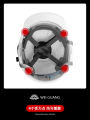 Weiguan ABS New National Standard Safety Helmet Breathable White Construction Site Power Engineering Logo Printed Hard Hat. 