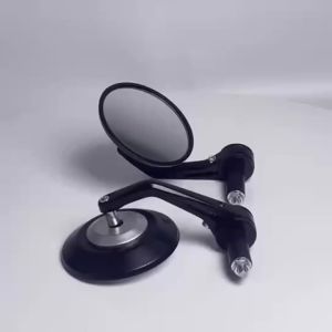 Motorcycle Rearview Mirror CNC Round Bar End Rear Mirrors For Kawasaki Cafe Racer Moto Scooters Motorbike Accessories 