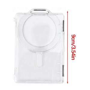 2-in-1 Magnetic Card Holder Stand Transparent Bracket Cards Sleeve Scratch-resistant Protective Film for iPhone Samsung Xiaomi
