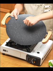 YAMI กระทะปิ้งย่าง เคลือบกระทะไม่ติด ด้ามจับกันลวก  กะทะปิ้งอย่าง กระทะ ปิ้ง ย่าง กระทะย่างหมูทะ กระทะย่าง กระทะปิ้งย่างเกาหลี กะทะปิ้งย่าง