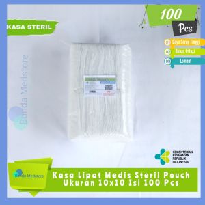Kasa Lipat Medis Steril Pouch Kain Perban Luka Ukuran 10x10 CM