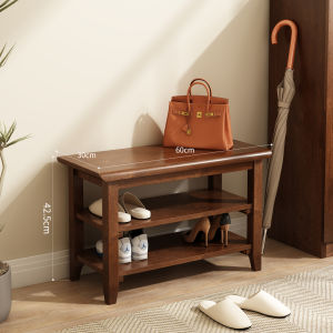TINGXU | Solid Wood Shoe Changing Bench Shoes Cabinet Combination