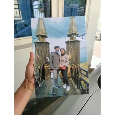 PAKET CETAK 2 FOTO MDF BINGKAI 10R 20X30 MURAH COD