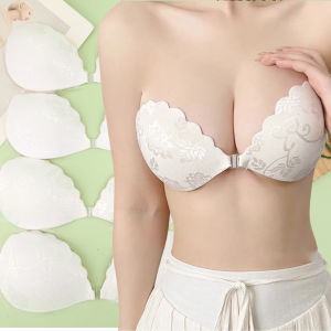 Detachable Buckle Strapless Underwear Gathered Chest Pad Comfortable Silicone Bra for Women Summer Comfortable Sweat Proof Bra