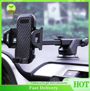 Car Phone Holder Strong Suction Cup Universal Cellphone Mount 3 in 1 Phone Holder Mobile Phone Stand 360° Rotating Adjustable Car Dashboard Phone Heavy Duty Anti Shaking Fixed CP Stand for iPhone Android