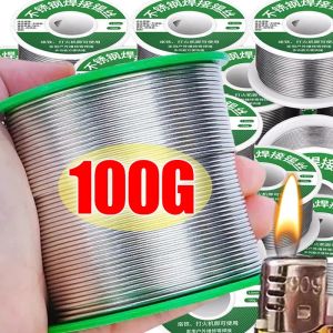 Feelife 20-100g Easy Melt Solder Wire Stainless Steel Low Temperature Aluminum Copper Iron Metal Weld Cored Welding Wires Soldering Rods