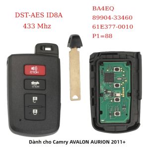 Jingyuqin Chìa Khóa Thông Minh BA4EQ P1=88 8AChip 433 MHz Dành Cho Xe Toyota Camry Avalon Aurion Tràng Hoa Altis Móc Khóa Đi Từ Xa Chìa Khóa Fob