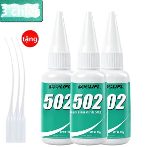 LOOLIFL | LOOLIFL 20G 502 Keo Siêu Dính Ngay Lập Tức Chất Kết Dính Mạnh Mẽ Khô Nhanh Cho Kim Loại Nhựa Gỗ Gốm Thủy Tinh - Sửa Chữa Giày Keo Dán Đa Năng
