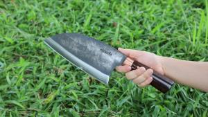 Dao Pha Luông Chặt Thái Lọc Sắc Bén rèn nhíp xe ô tô xịn từ xưởng Mộc Nhiên