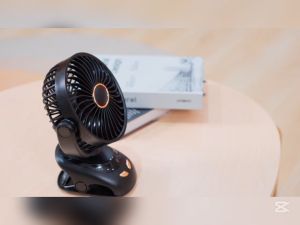 OULISI Fan Clip 5Modes Rechargeable LED Digital Strong Fan C-type Indoor Outdoor Baby Trolley Ramadan 强风扇夹婴儿车桌面夜市