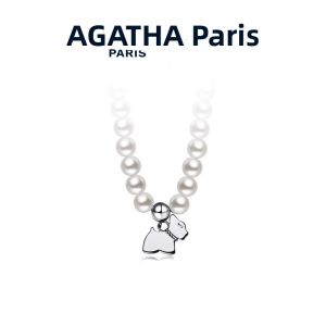 AGATHA | Dây Chuyền Mặt Dây Đeo Hình Con Chó Như Ngọc Trai