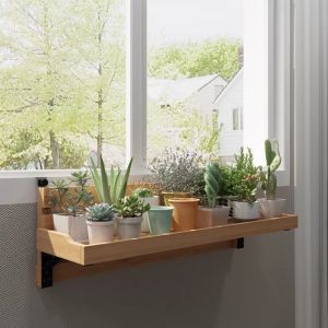 TMCG | Real Wood Window Sill Folding Planter Bracket