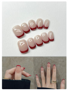 2025 New Handmade Gradient Cat Eye Nail Wearable False Nails White Enhancing Ice Cube Diamond Premium Feeling 623