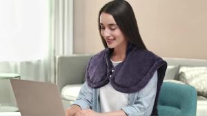 Electric Physiotherapy Hot Pad Heating Shawl Fast Heat Relief Pain Relax Muscle Frozen Shoulder Neck Back Blanket Adjustable Temperature For Winter Warm Cold Hands Feet