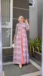 Gamis terbaru Anemi set 2 in 1 maxy dress muslim wanita terbaru