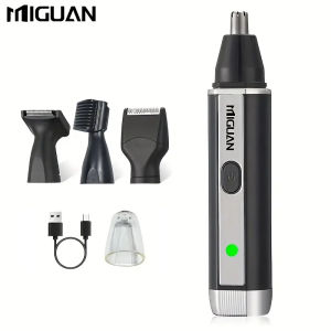 Bộ Dụng Cụ Chăm Sóc Cá Nhân 4 Trong 1 Chuyên Nghiệp Dành Cho Nam Giới Sạc USB Máy Cắt Lông Mũi Lông Tai Râu Lông Mày Dao Cạo Cá Nhân